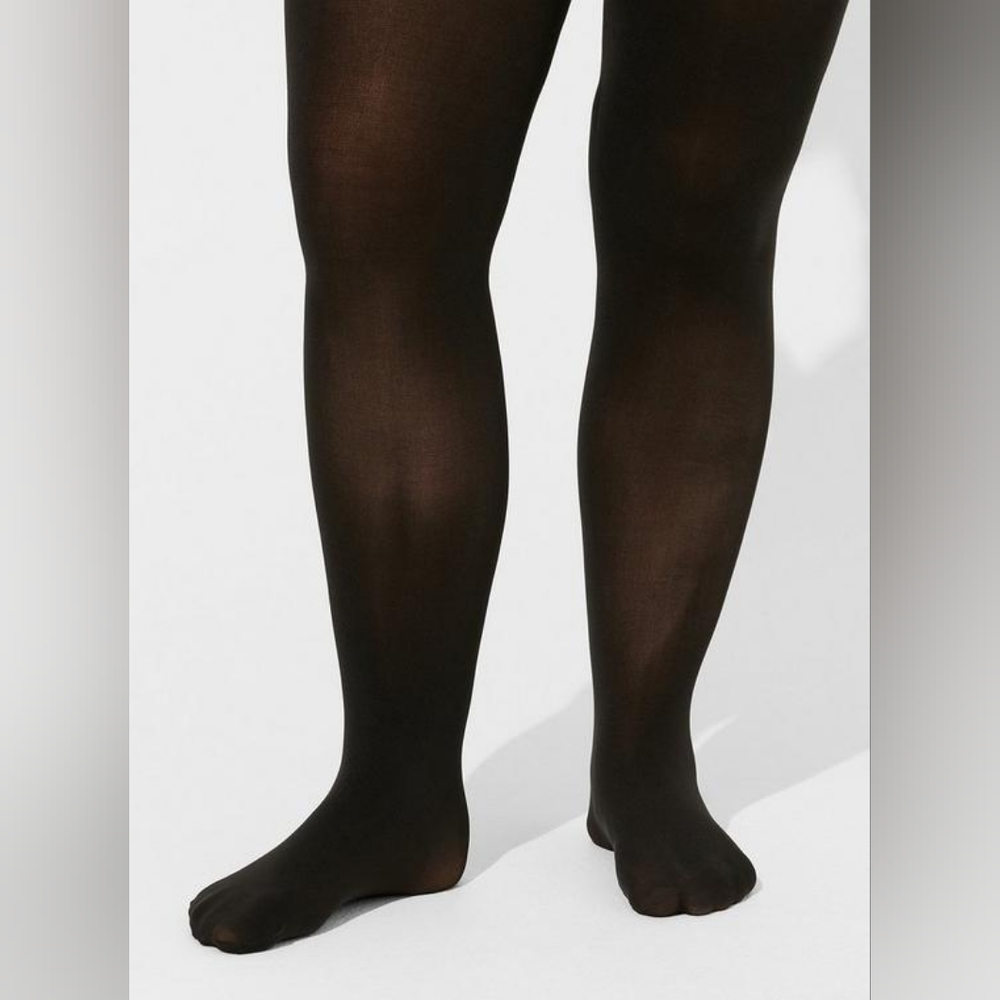 NEW Torrid Black Microfiber Tights Size 1/2 Plus Size